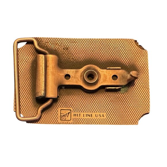 Vtg Belt Buckle Pasco Gear Phoenix Ariz Since 1948 Solid Brass 1970s USA Made - Picture 2 of 2